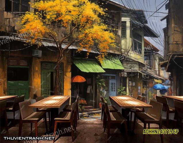 Tranh dán tường Phố cổ Hà Nội, Phố xưa - -ADHHN240119-6P - Kết quả tìm kiếm tranh tường